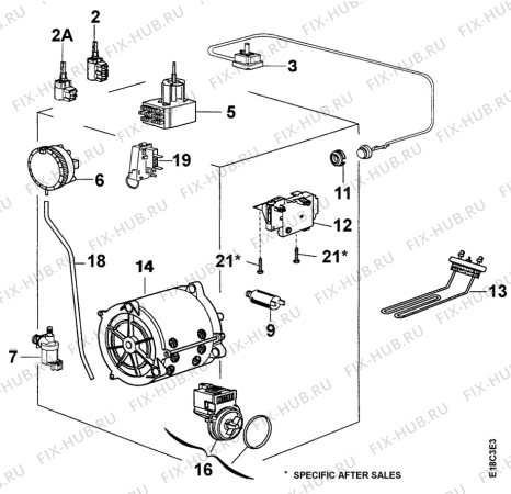 Взрыв-схема стиральной машины Zanussi TL522C - Схема узла Electrical equipment